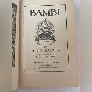 BAMBI By Felix Salten 1929